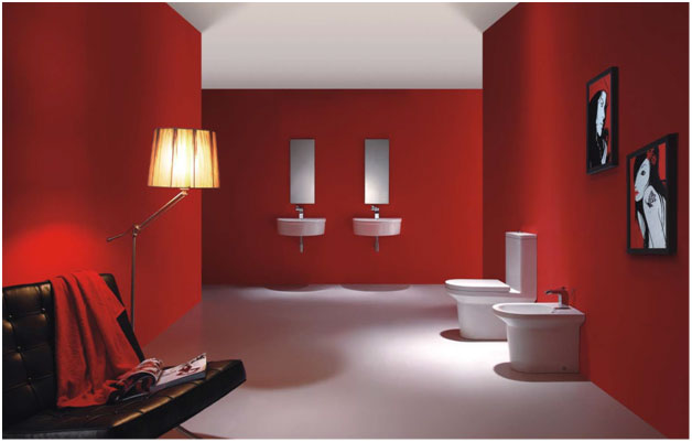 интерьер ванной комнаты в едином стиле