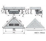 Схема трапа ARZ1 в комплекте с решеткой View