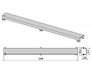 Схема решетки Alcaplast Design сталь 950 мм
