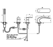 Смеситель на борт ванны (4 эл.) LR172.5 схема