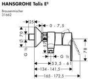 Схема смеситель для душа hansgrohe 31662000