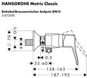 Схема смеситель для душа hansgrohe 31672000