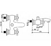 Смеситель для ванны Vitra A41201EXP схема